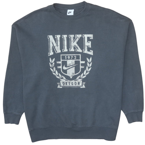 Nike Womens Black XS Pullover Crew Neck Graphic Print Sweatshirt