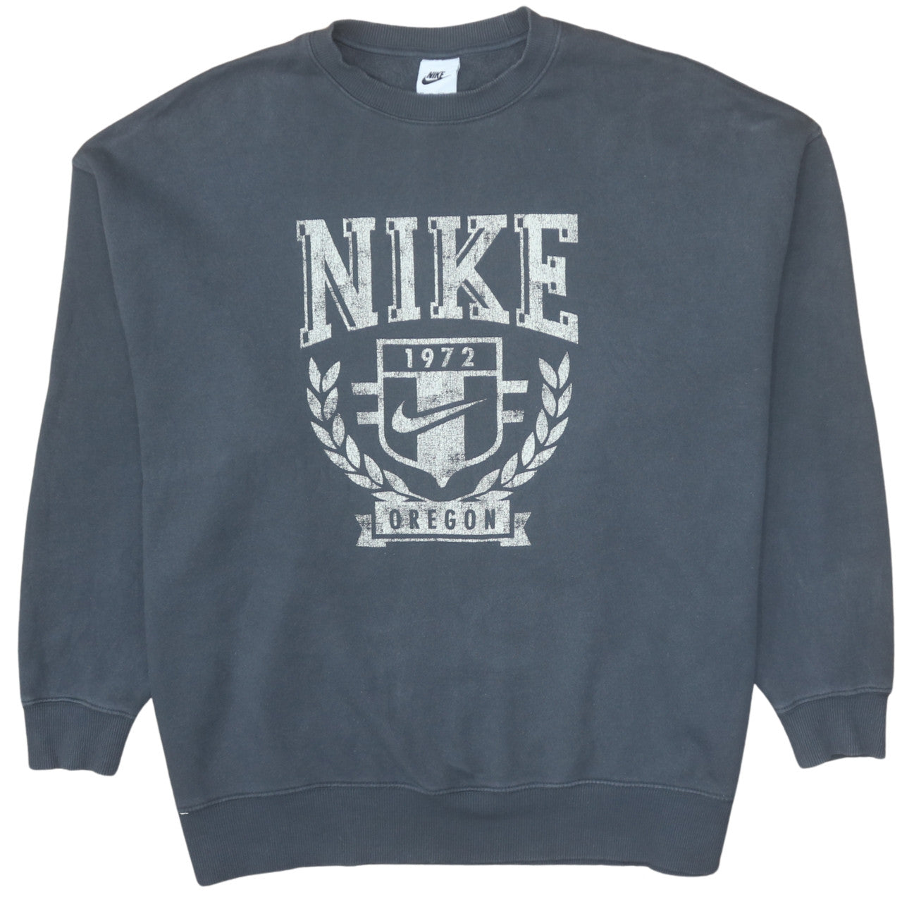 Nike Womens Black XS Pullover Crew Neck Graphic Print Sweatshirt