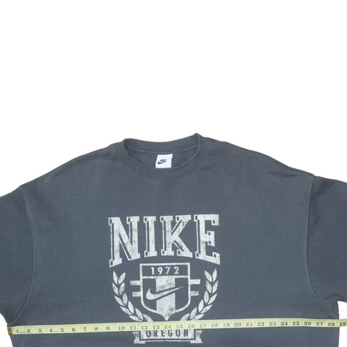 Nike Womens Black XS Pullover Crew Neck Graphic Print Sweatshirt