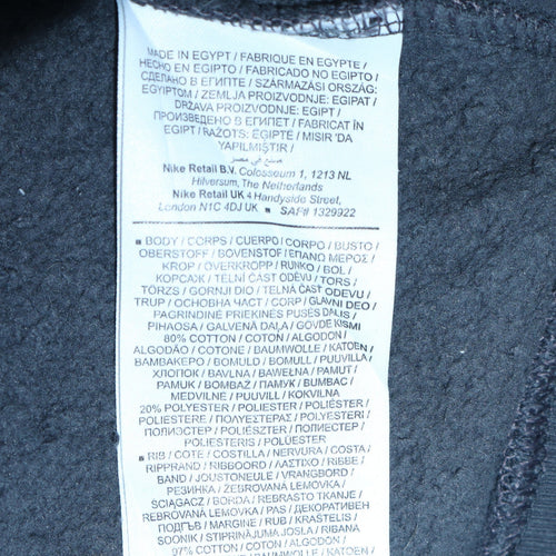 Nike Womens Black XS Pullover Crew Neck Graphic Print Sweatshirt