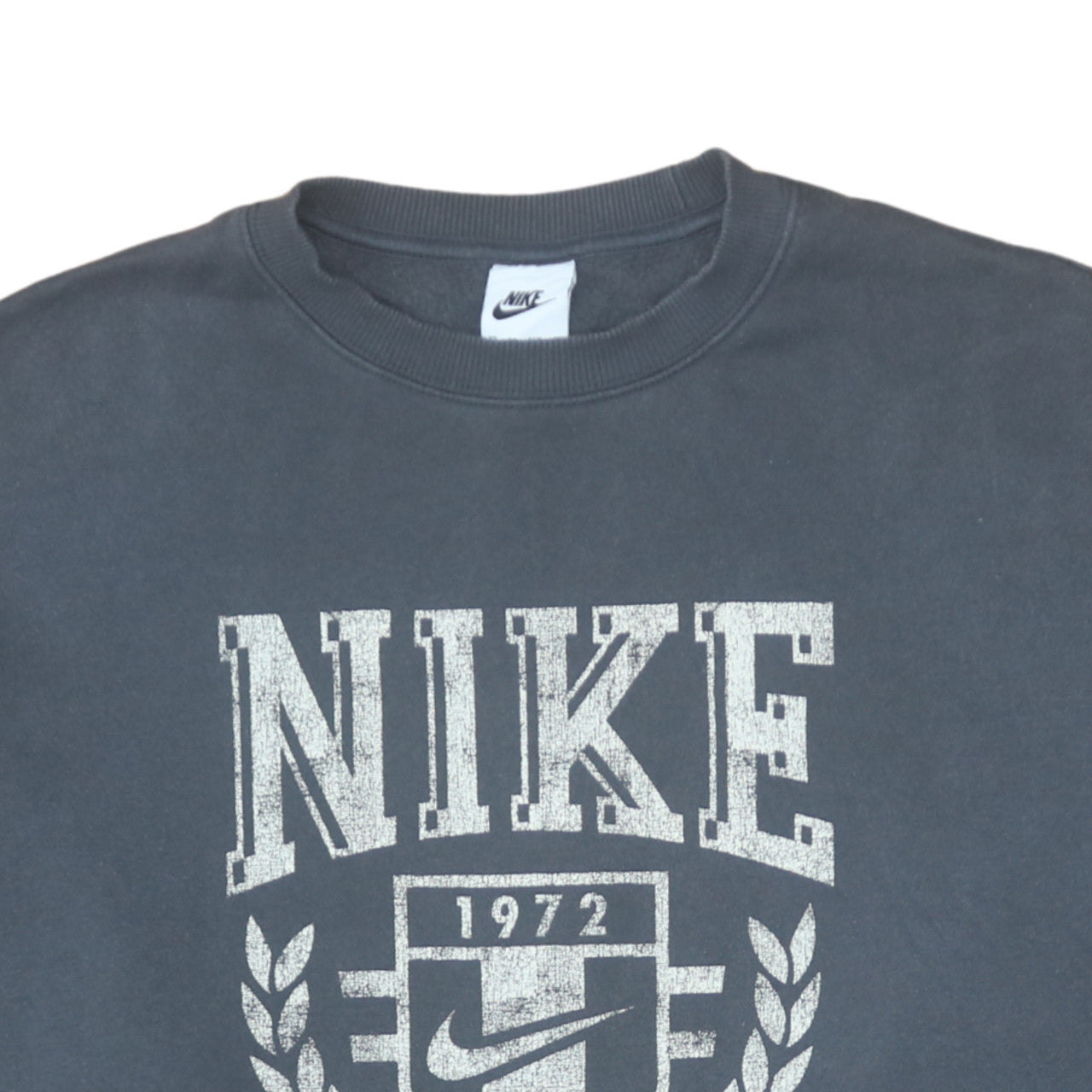 Nike Womens Black XS Pullover Crew Neck Graphic Print Sweatshirt