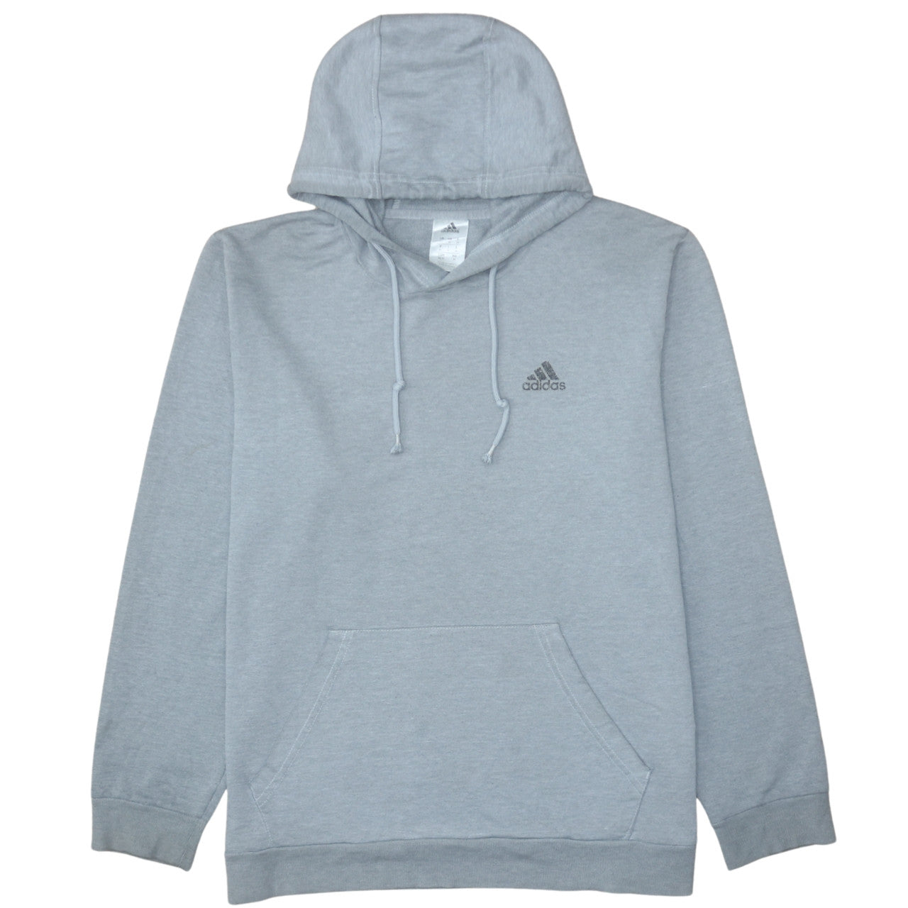 Adidas Men's Grey Medium Pullover Hoodie with Logo