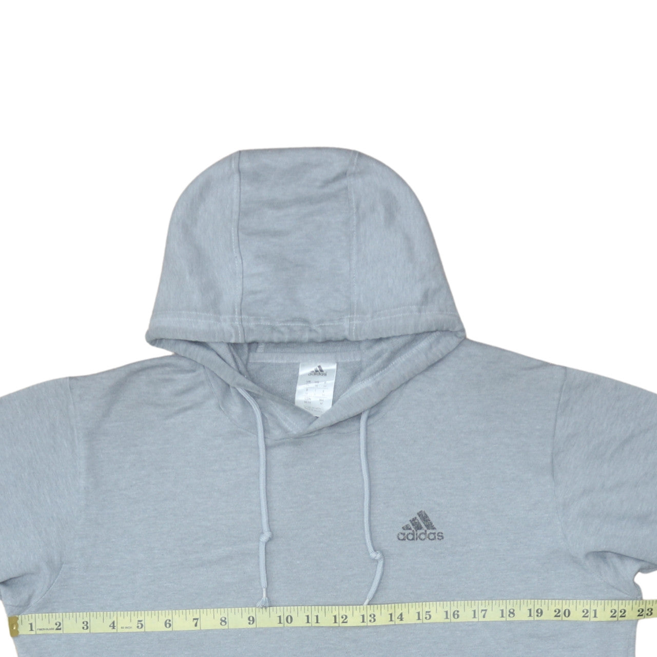 Adidas Men's Grey Medium Pullover Hoodie with Logo