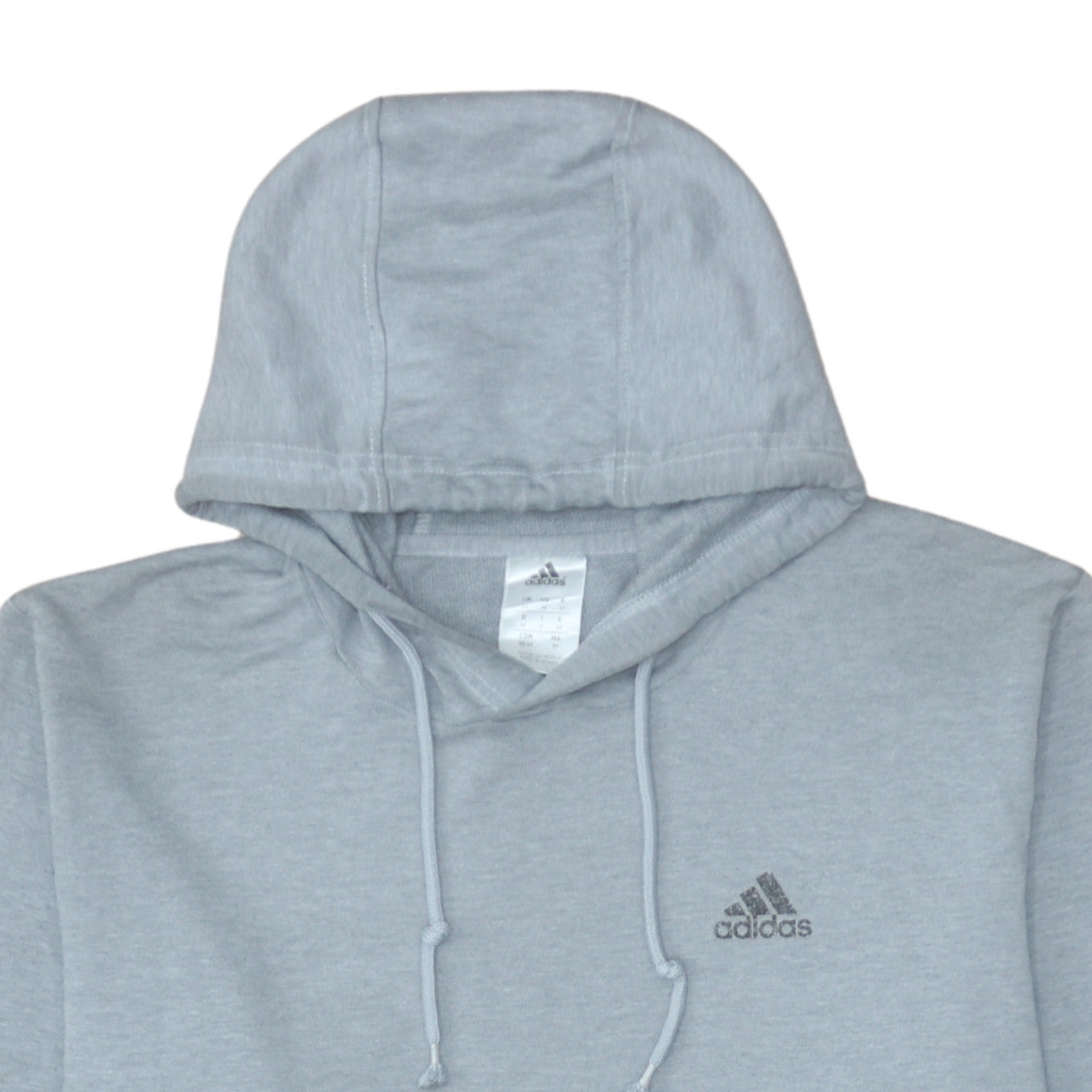 Adidas Men's Grey Medium Pullover Hoodie with Logo