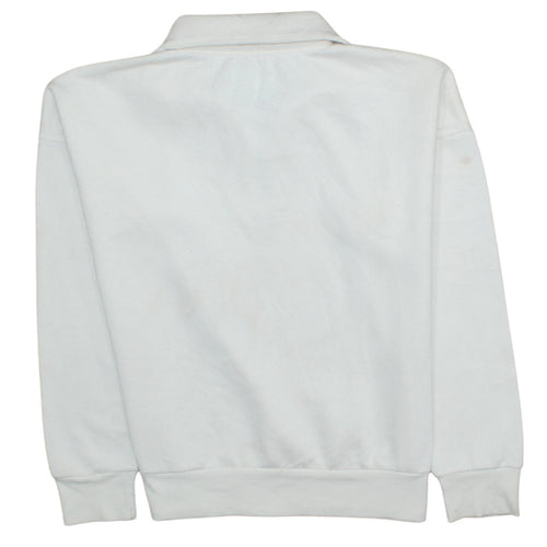 Disney Womens White XS 1/4 Zip Sweatshirt Mickey Mouse 1928 Team Champions