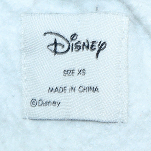 Disney Womens White XS 1/4 Zip Sweatshirt Mickey Mouse 1928 Team Champions
