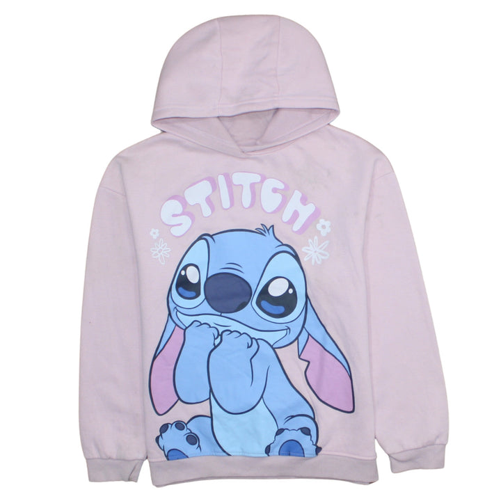 Disney Stitch Girls Pink Hoodie 11-12 Years Pullover Sweatshirt by Primark