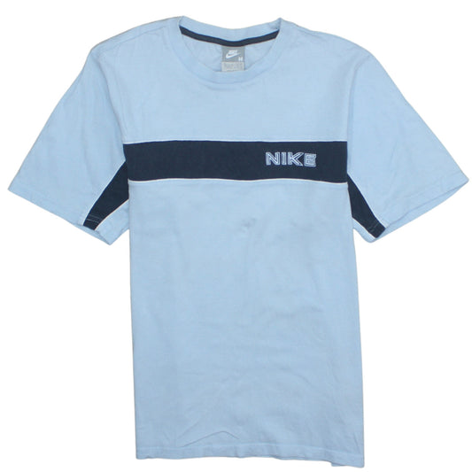Nike Men's Blue Colourblock Crew Neck Short Sleeve T-Shirt M