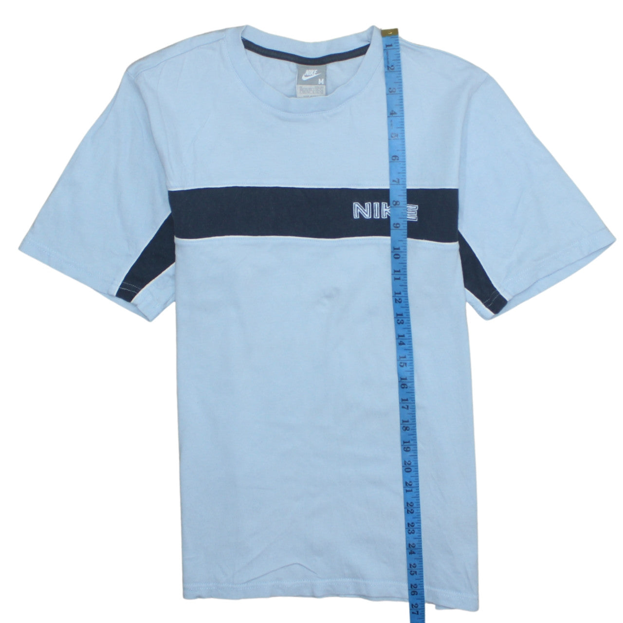 Nike Men's Blue Colourblock Crew Neck Short Sleeve T-Shirt M