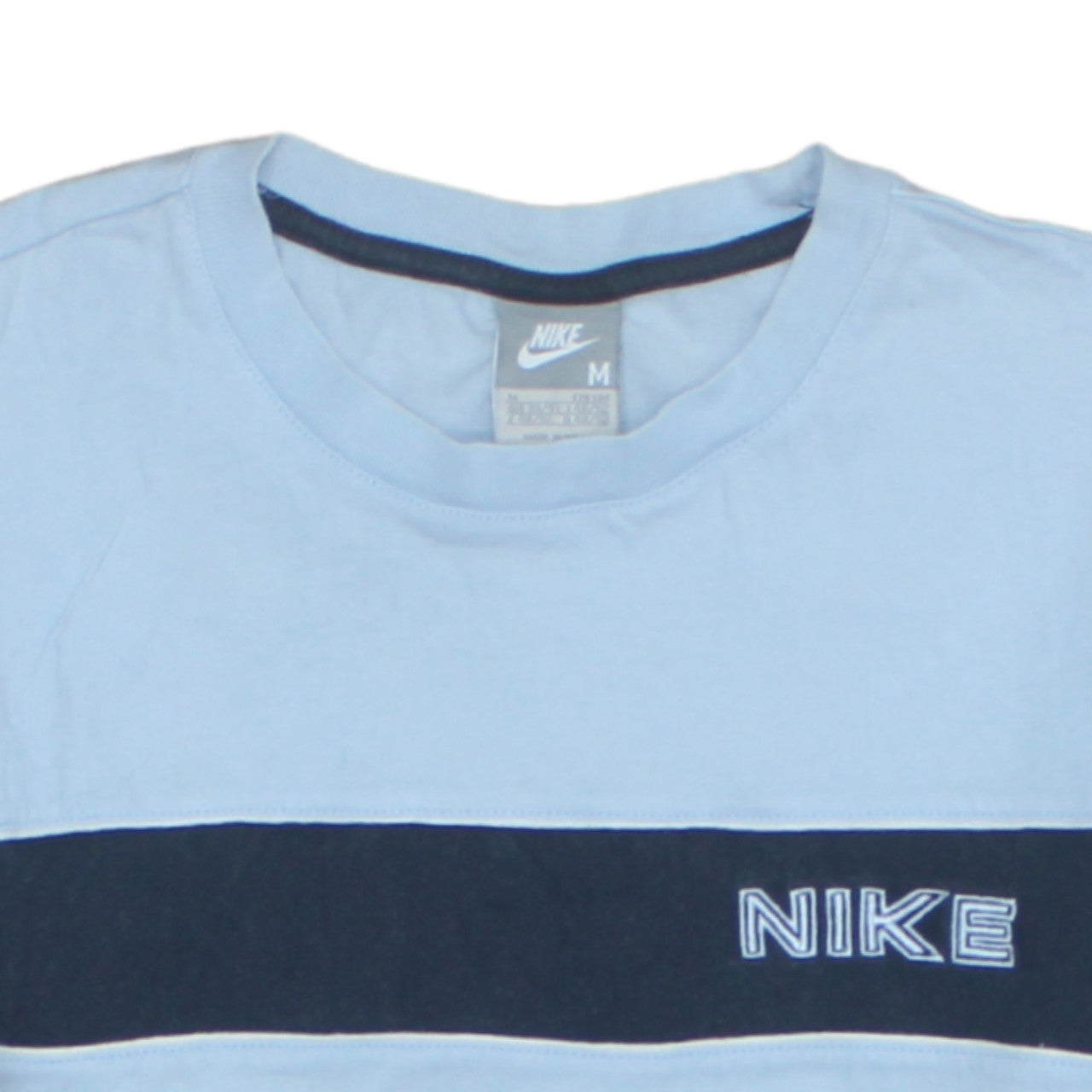 Nike Men's Blue Colourblock Crew Neck Short Sleeve T-Shirt M