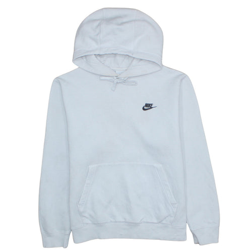 Nike Men's White Pullover Hoodie M Logo Fleece Sweater