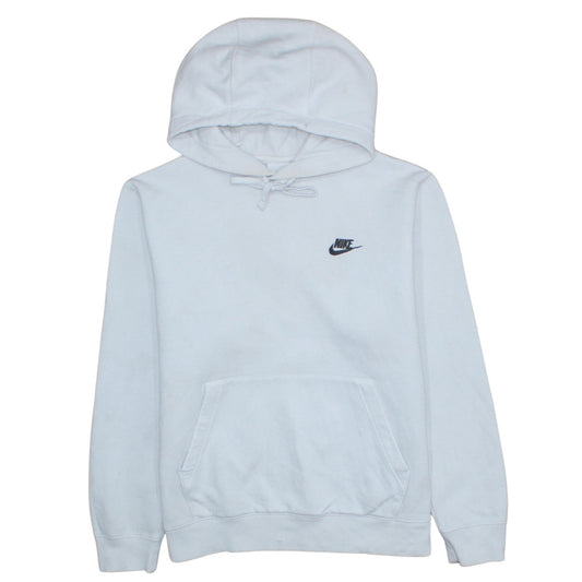 Nike Men's White Pullover Hoodie M Logo Fleece Sweater
