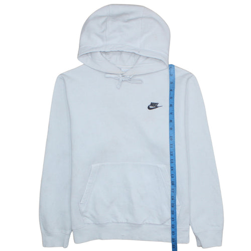 Nike Men's White Pullover Hoodie M Logo Fleece Sweater