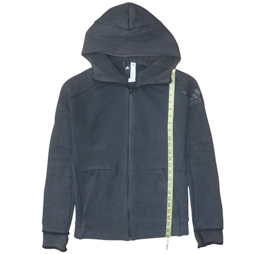 Adidas Men's Black Full Zip Hooded Fleece Hoodie Size S