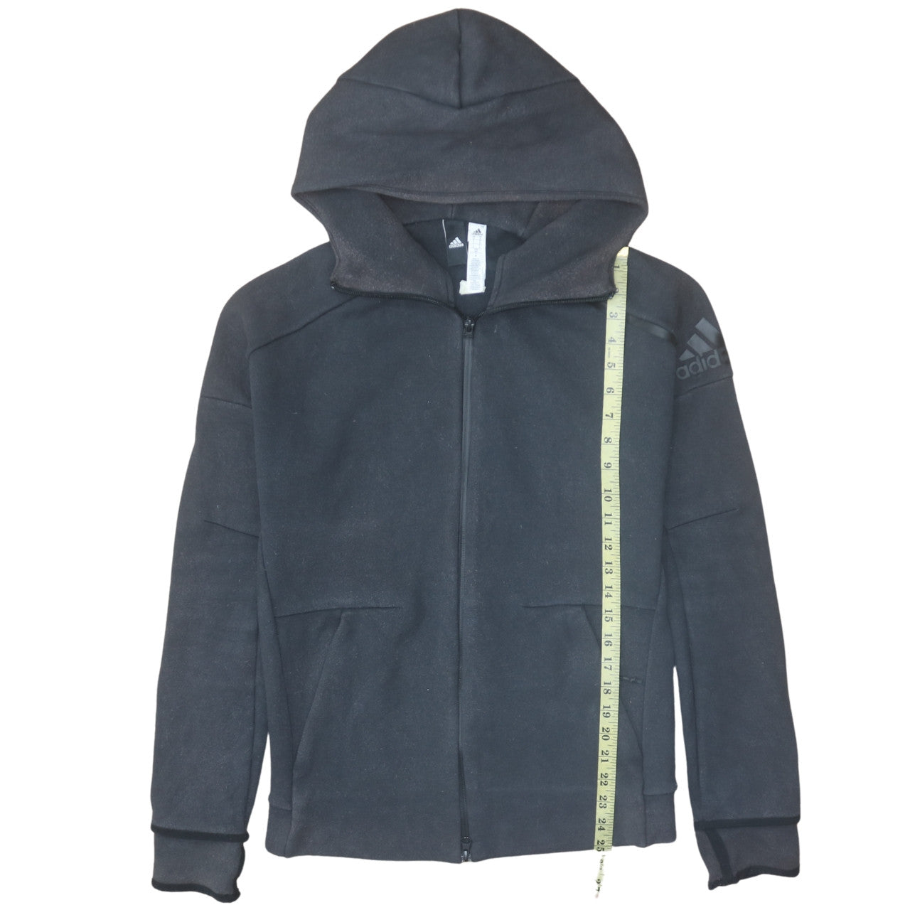 Adidas Men's Black Full Zip Hooded Fleece Hoodie Size S
