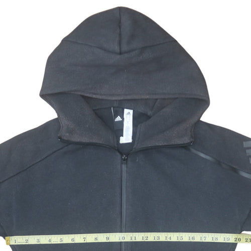 Adidas Men's Black Full Zip Hooded Fleece Hoodie Size S