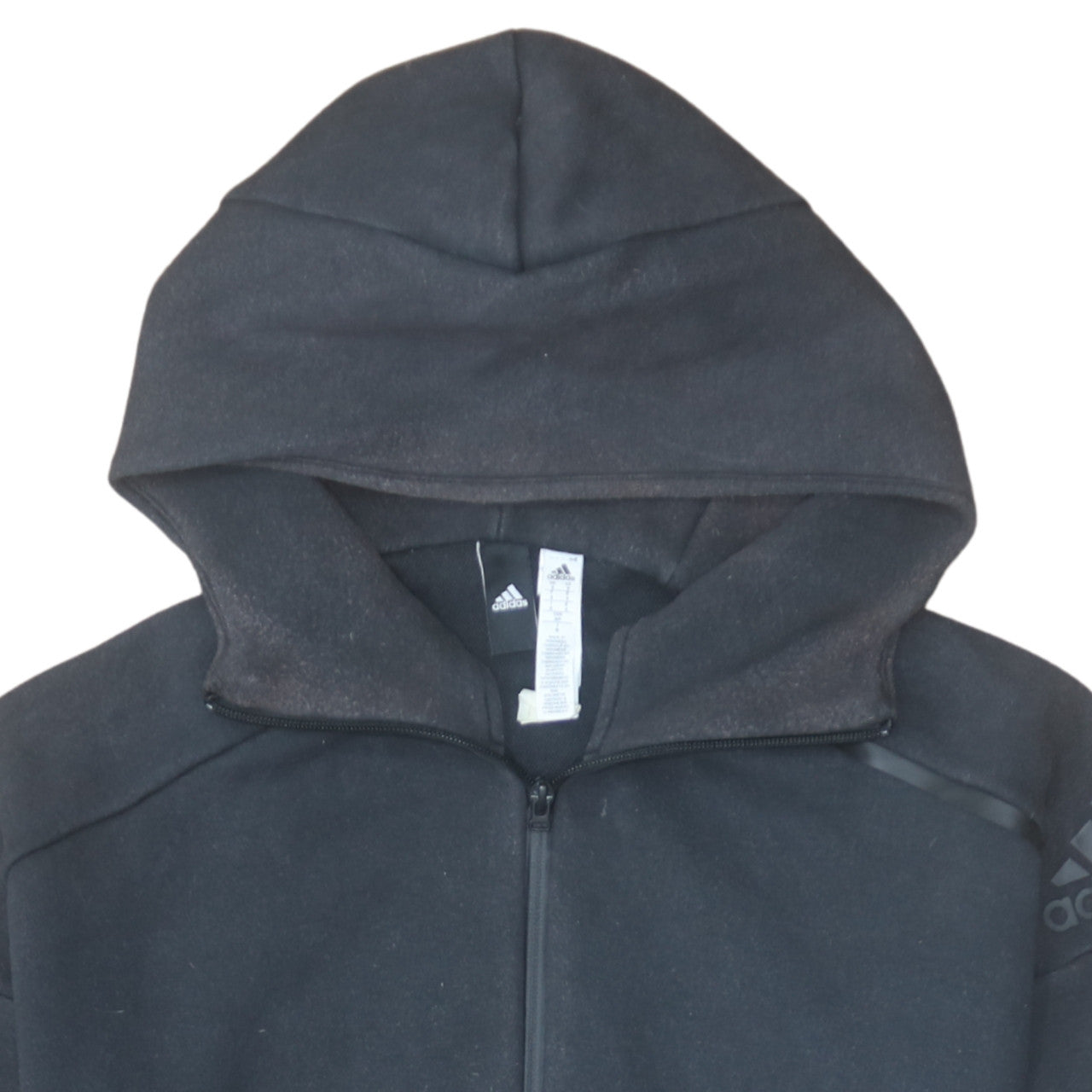 Adidas Men's Black Full Zip Hooded Fleece Hoodie Size S