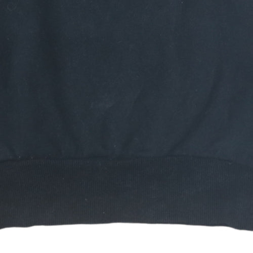 Ellesse Mens Black Crew Neck Sweatshirt Size M Pullover Logo Fleece