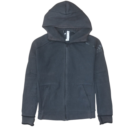 Adidas Men's Black Full Zip Hoodie Size S Regular Fit Sportswear