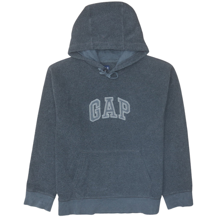 GAP Men’s Grey Pullover Hoodie L Logo Fleece Sweatshirt