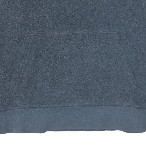 GAP Men’s Grey Pullover Hoodie L Logo Fleece Sweatshirt