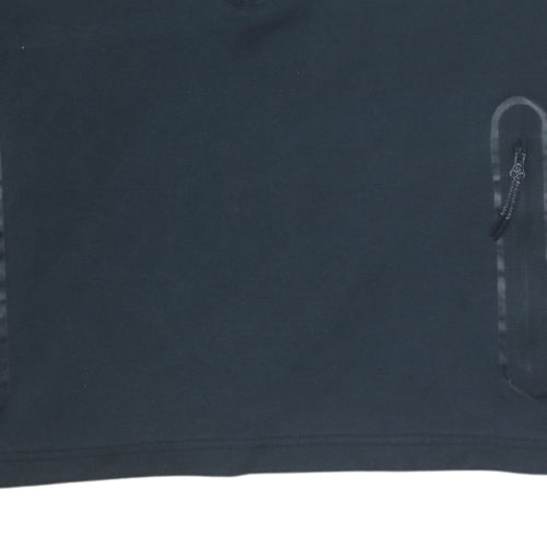 Nike Men Black Collared 1/2 Zip Fleece Sweatshirt Size M