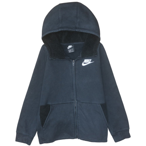 Nike Boys Black Full Zip Fleece Lined Hoodie XL 156-166cm