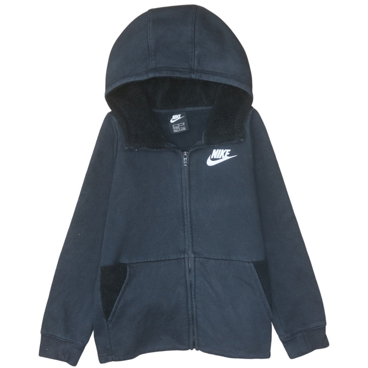 Nike Boys Black Full Zip Fleece Lined Hoodie XL 156-166cm