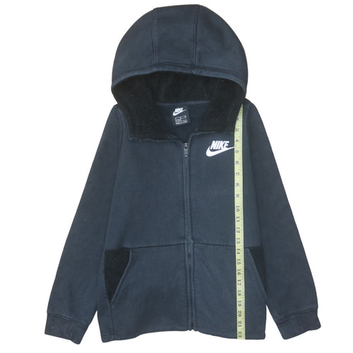 Nike Boys Black Full Zip Fleece Lined Hoodie XL 156-166cm