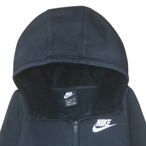 Nike Boys Black Full Zip Fleece Lined Hoodie XL 156-166cm