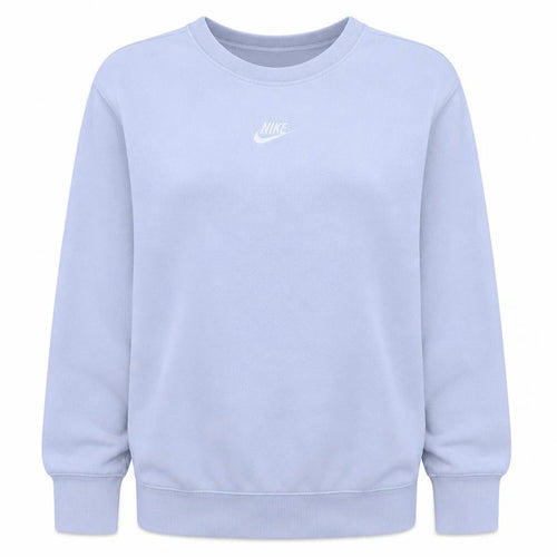 Nike Girls Purple Fleece Pullover Sweatshirt L 146-156cm Crew Neck