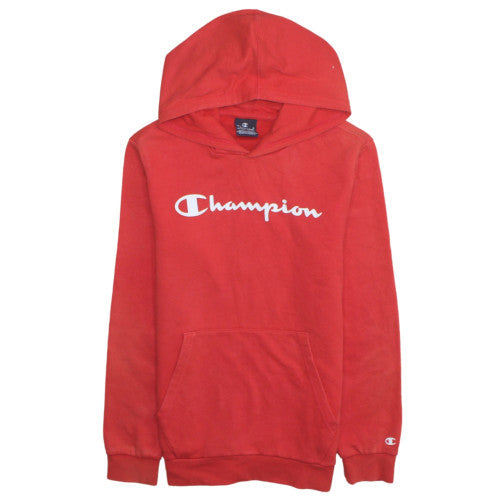 Champion Girls Red XL Pullover Hoodie 13-14 Years Cotton Blend Fleece