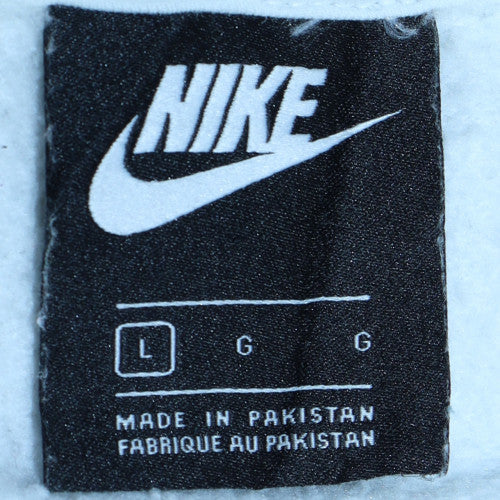 Nike Men’s White Just Do It Logo Pullover Sweatshirt L Regular Fit