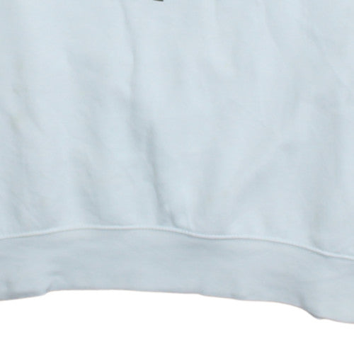 Nike Men’s White Just Do It Logo Pullover Sweatshirt L Regular Fit