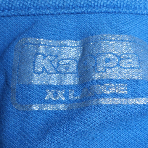 Kappa Men's Blue XL Short Sleeve Cotton Polo Shirt