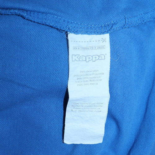 Kappa Men's Blue XL Short Sleeve Cotton Polo Shirt