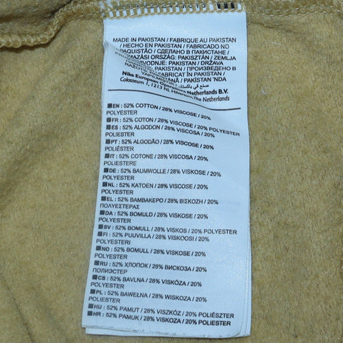 Nike Men Beige Crew Neck Pullover Sweatshirt Small