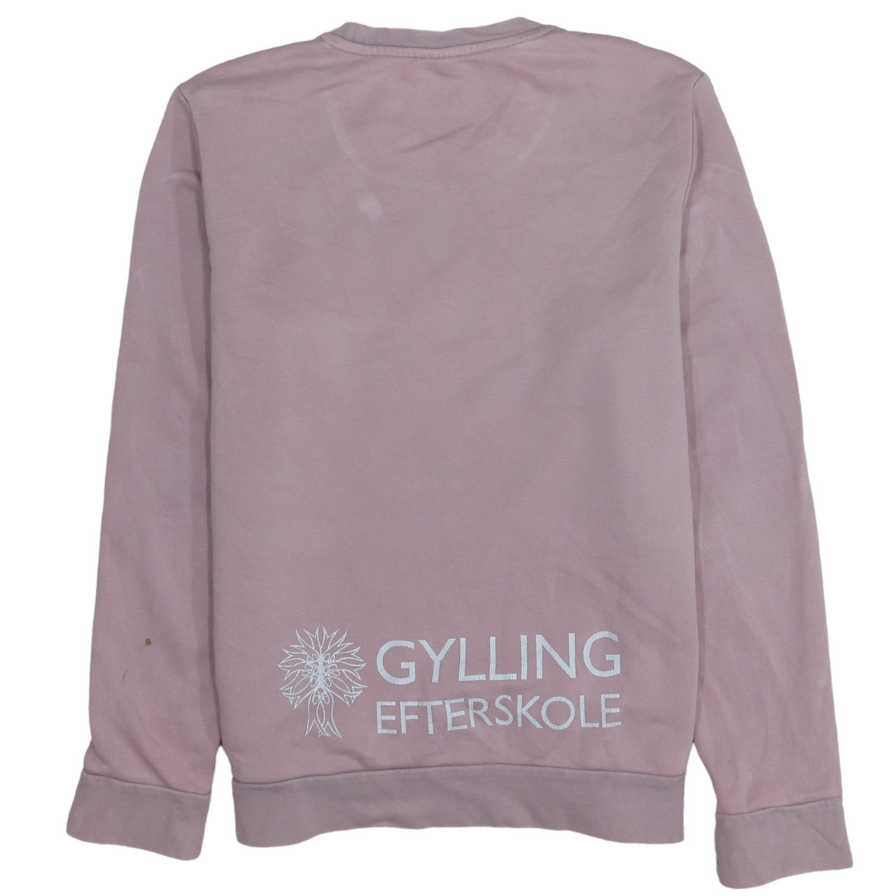 Adidas Womens Pink Sweatshirt L Logo Print Pullover Crew Neck