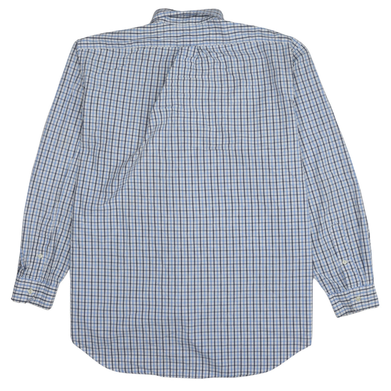Ralph Lauren Men's Blue Checked Classic Fit Long Sleeve Shirt Size L