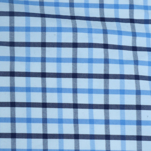 Ralph Lauren Men's Blue Checked Classic Fit Long Sleeve Shirt Size L