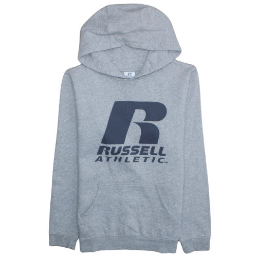 Russell Athletic Boys Grey Pullover Hoodie 15-16 Years Fleece Logo Sweatshirt