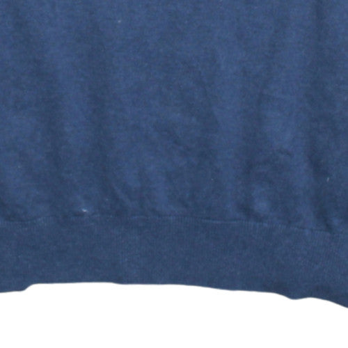 Tommy Hilfiger Men's Blue Cotton Crew Neck Pullover Jumper L