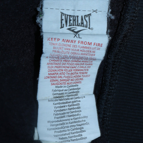 Everlast Mens Black XL Pullover Sweatshirt Crew Neck Sportswear