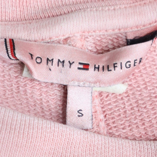 Tommy Hilfiger Women's Pink Cotton Crew Neck Pullover Sweatshirt Size S