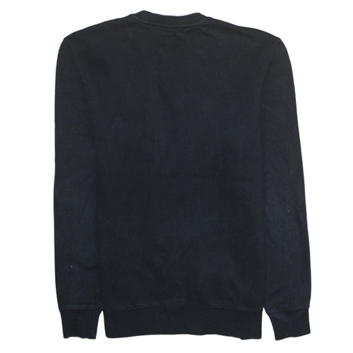 Vans Men’s Black Crew Neck Logo Pullover Sweatshirt Medium