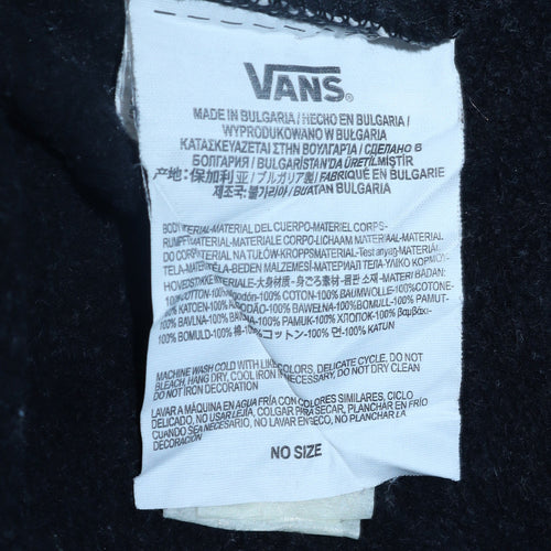 Vans Men’s Black Crew Neck Logo Pullover Sweatshirt Medium