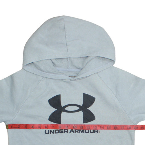 Under Armour Boys Grey ColdGear Hoodie VXL Pullover Fleece Sweatshirt