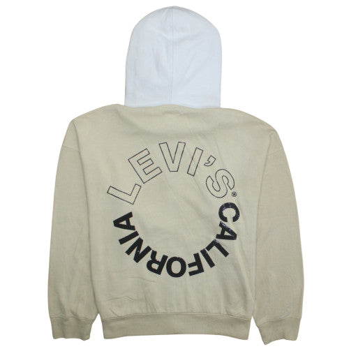 Levi's Womens Beige & White Full Zip Hoodie Size S