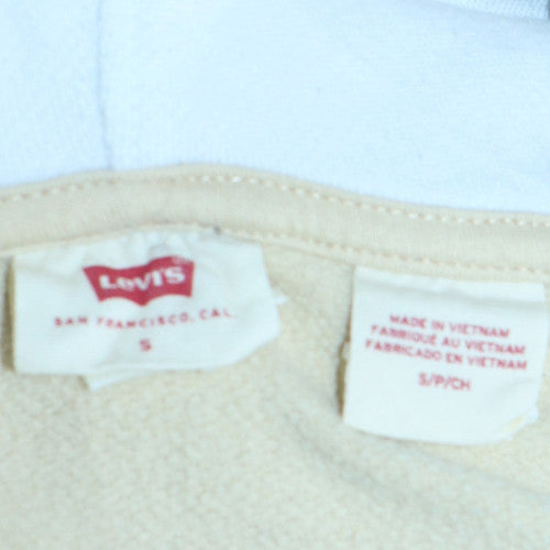 Levi's Womens Beige & White Full Zip Hoodie Size S