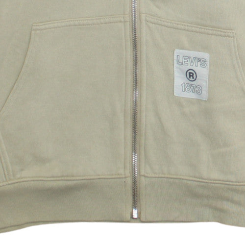 Levi's Womens Beige & White Full Zip Hoodie Size S